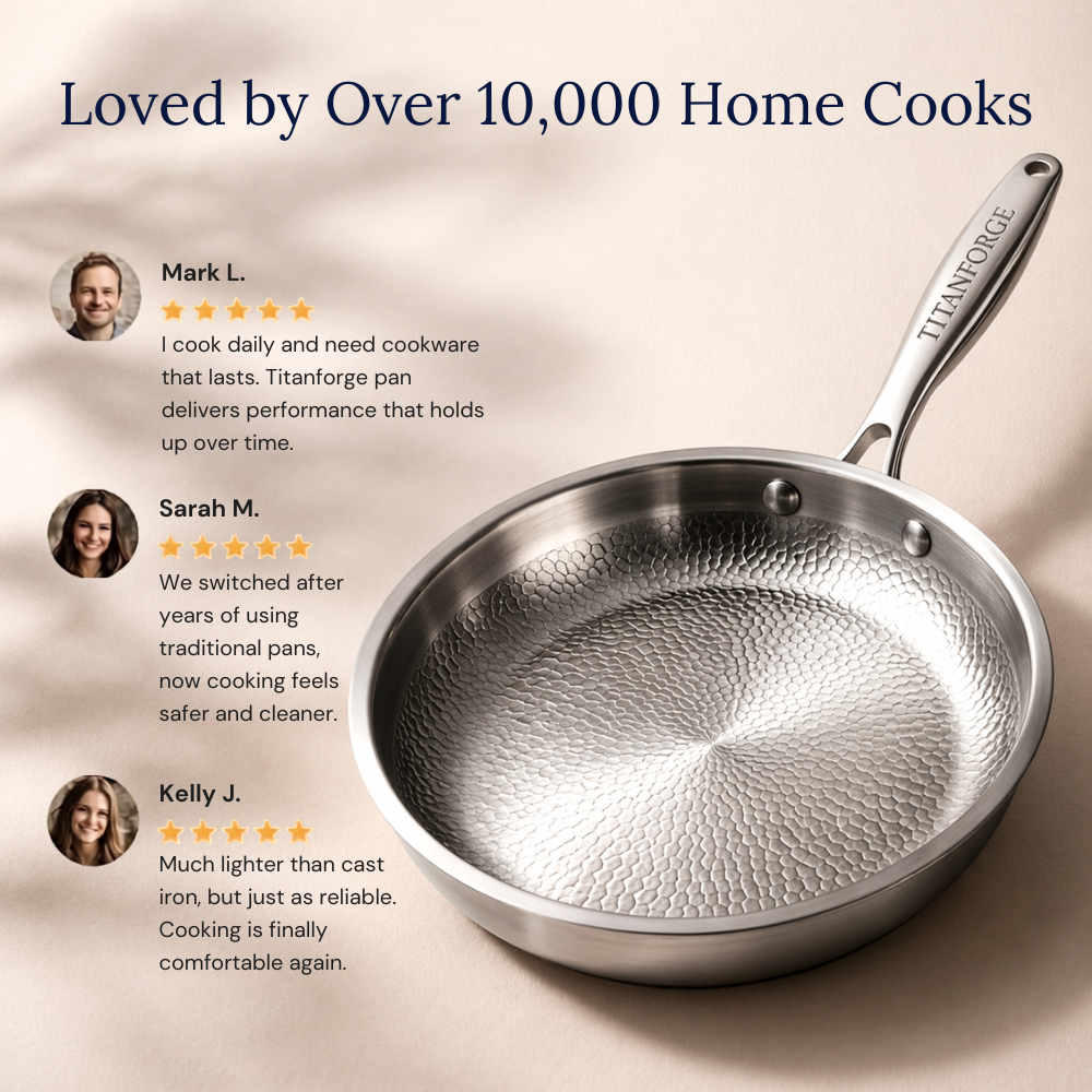 Pure Titanium Hammered Pan