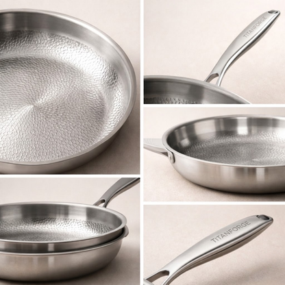 Pure Titanium Hammered Pan