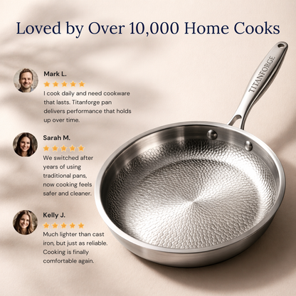 Pure Titanium Hammered Pan