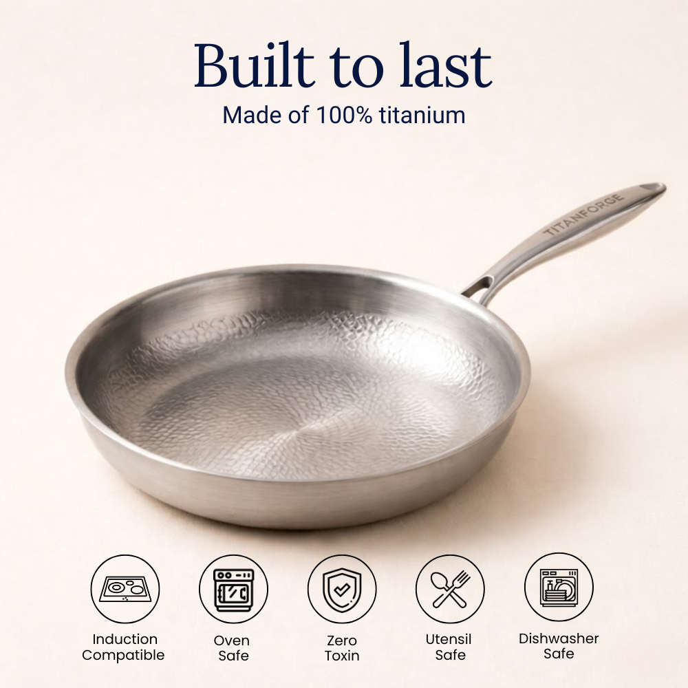 Pure Titanium Hammered Pan