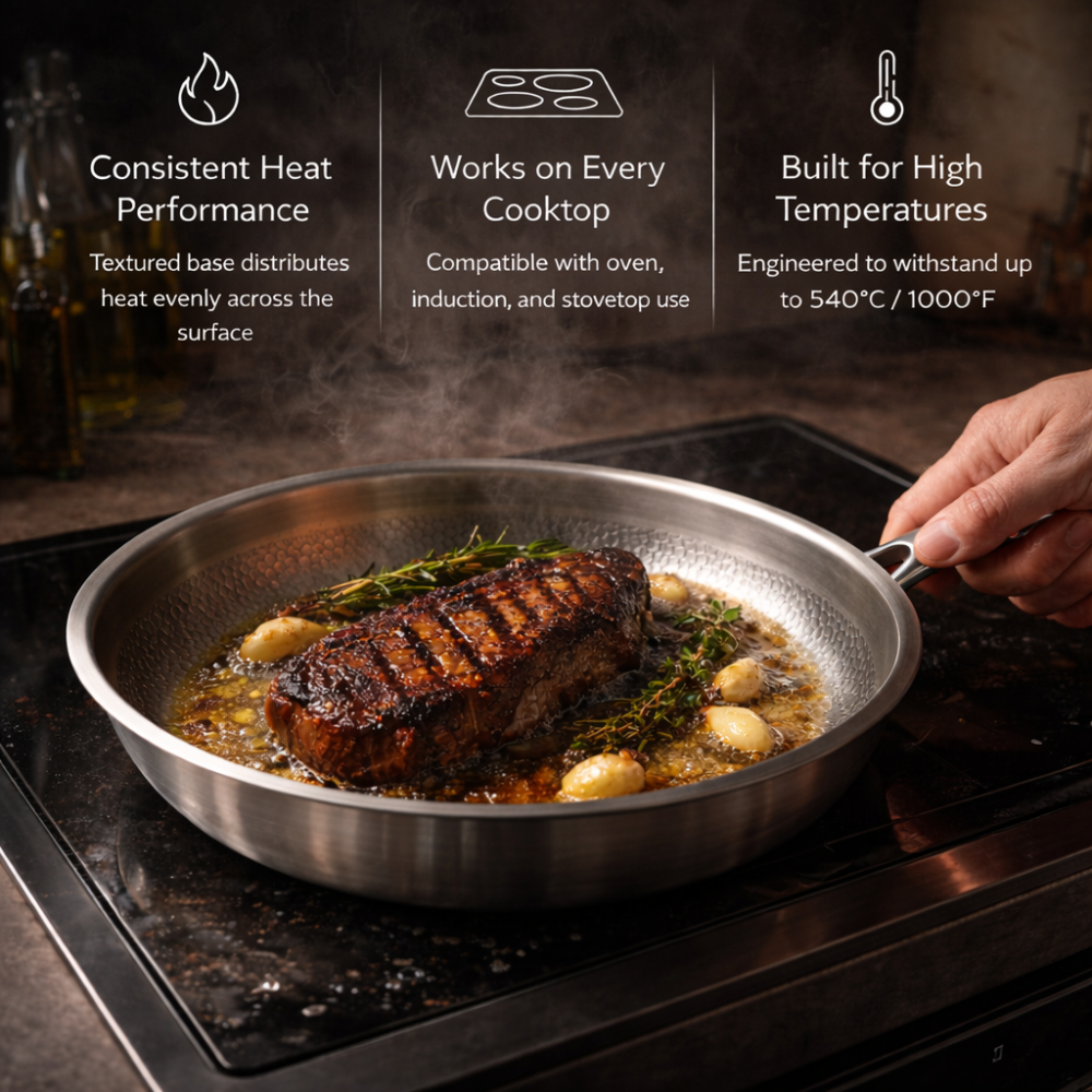 Pure Titanium Hammered Pan