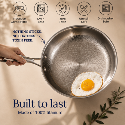 Pure Titanium Hammered Pan