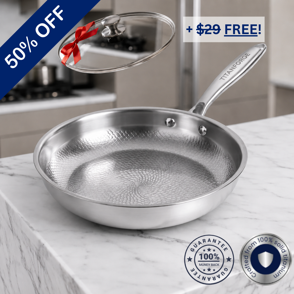 Pure Titanium Hammered Pan