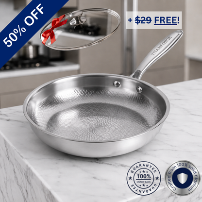 Pure Titanium Hammered Pan