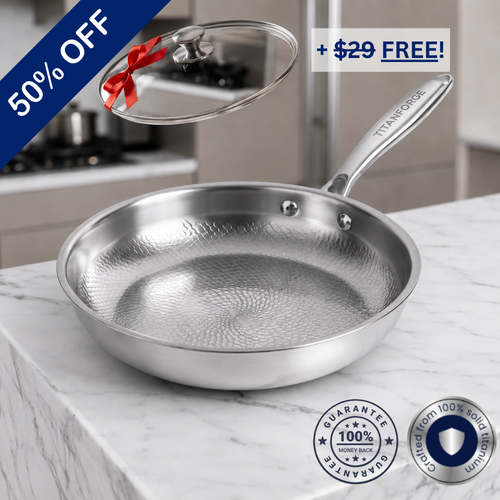 Pure Titanium Hammered Pan