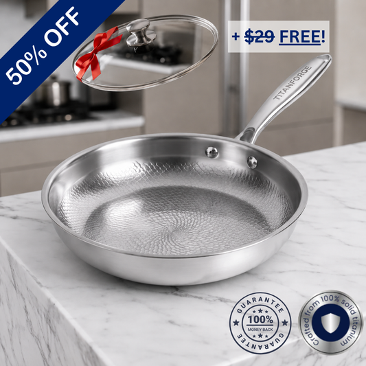 Pure Titanium Hammered Pan