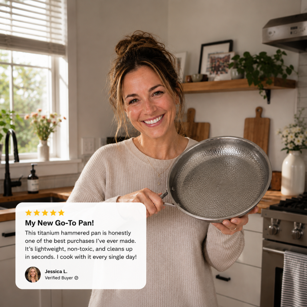Pure Titanium Hammered Pan