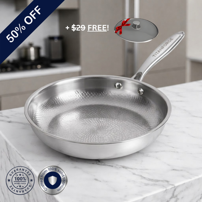 Pure Titanium Hammered Pan